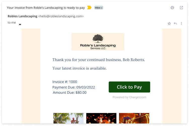 Chargezoom Custom Email invoicingHomepage_91823