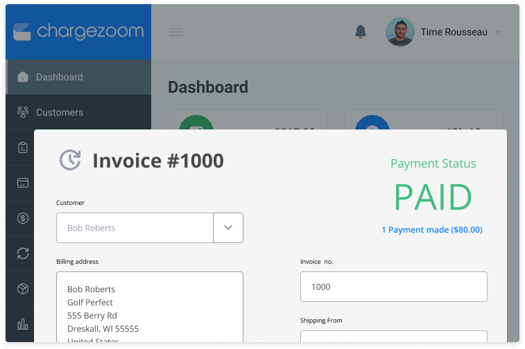 Chargezoom Payment Terminal_ QuickBooks SyncHomepage_91823