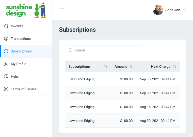 View subscriptions