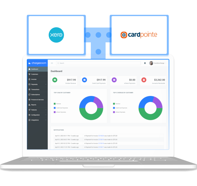 Cardpointe payments to Xero
