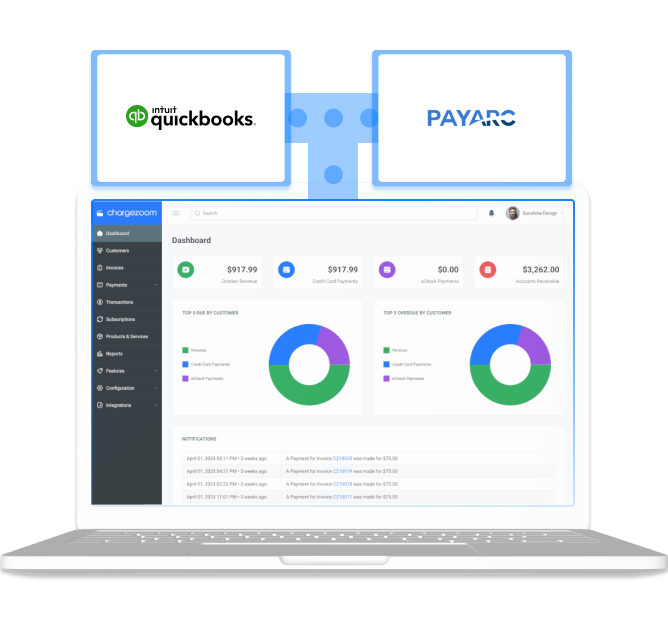Chargezoom payarc QuickBooks