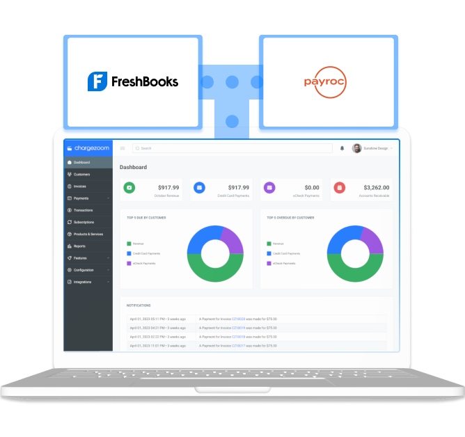 Integrate Payroc payments to FreshBooks