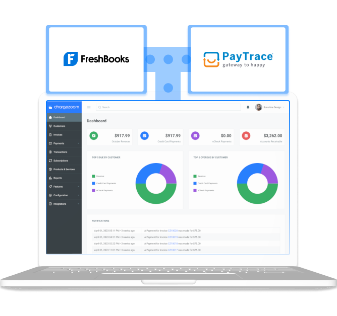 Integrate PayTrace payments to FreshBooks
