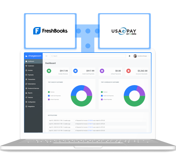 Integrate USAePay payments to FreshBooks