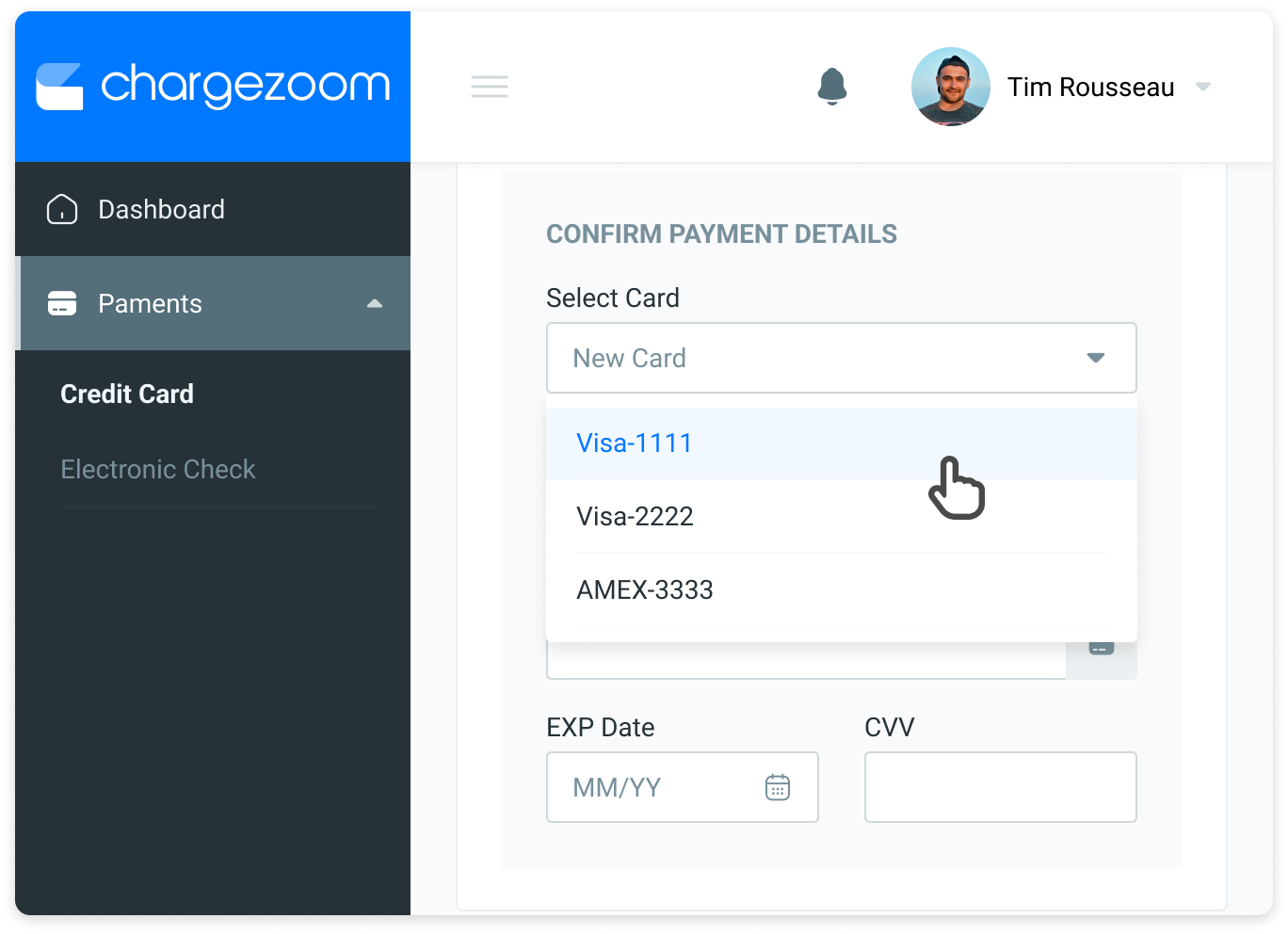 Chargezoom_Stored_ Customer Payment